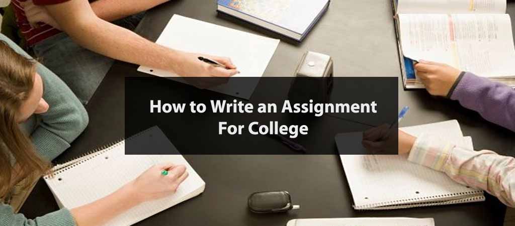 write an assignment for college